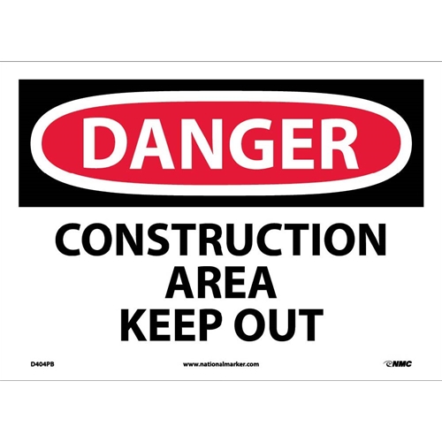 Danger Construction Area Keep Out Sign (D404PB)