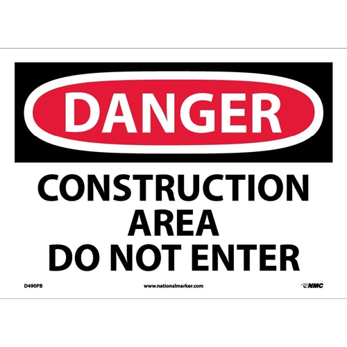 Danger Construction Area Do Not Enter Sign (D490PB)