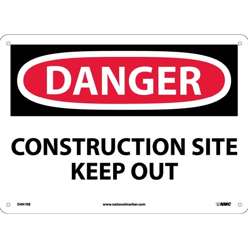 Danger Construction Site Keep Out Sign (D491RB)