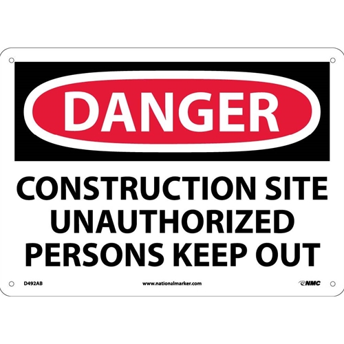 Danger Construction Site Sign (D492AB)