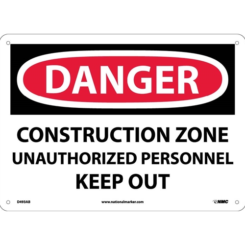 Danger Construction Zone Sign (D493AB)