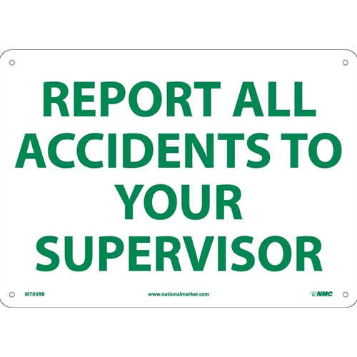 Report All Accidents Sign (M705RB)