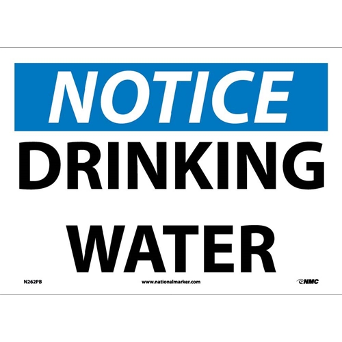 Notice Drinking Water Sign (N262PB)