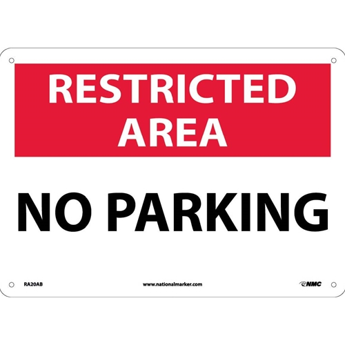 Restricted Area No Parking Sign (RA20AB)