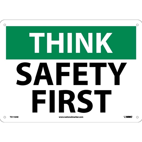 Think Safety First Sign (TS110AB)