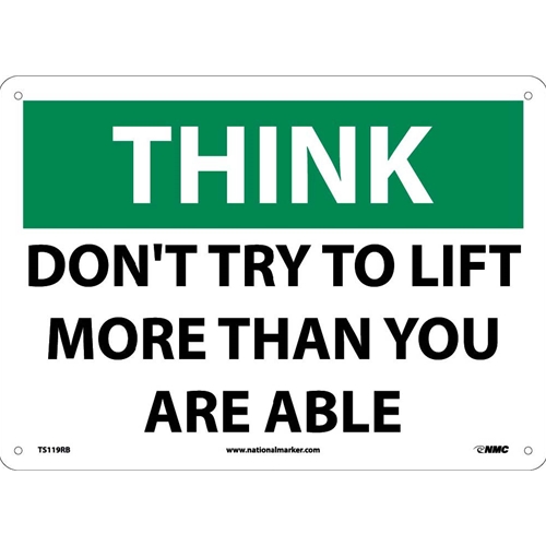 Think Don'T Try To Life More Than You Are Able Sign (TS119RB)