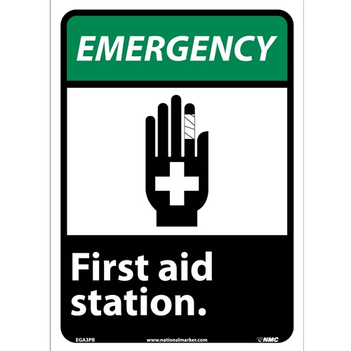 Emergency First Aid Station Sign (EGA3PB)