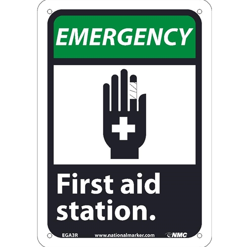 Emergency First Aid Station Sign (EGA3R)