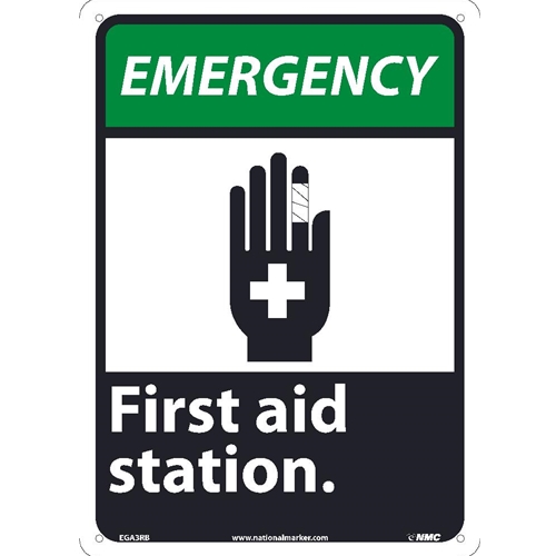 Emergency First Aid Station Sign (EGA3RB)