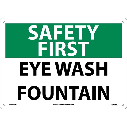 Safety First Eye Wash Fountain Sign (SF159AB)