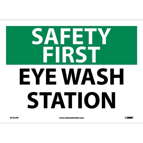 Safety First Eye Wash Station Sign (SF181PB)