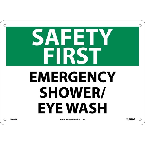 Safety First Emergency Shower/Eye Wash Sign (SF45RB)