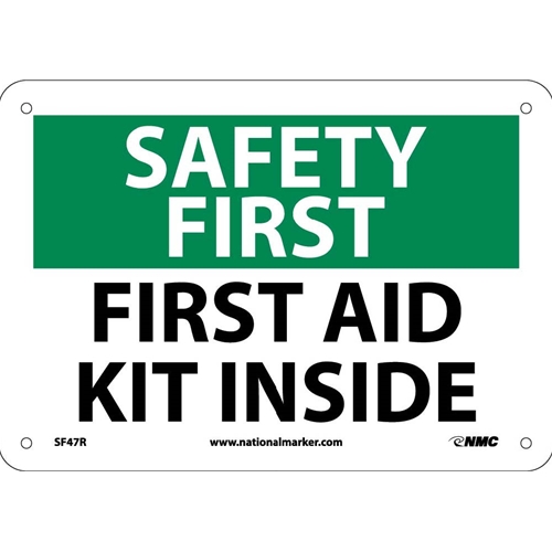 Safety First Aid Kit Inside Sign (SF47R)