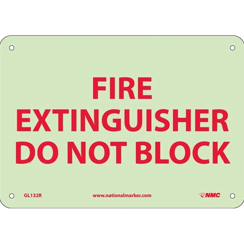 Fire Extinguisher Do Not Block Sign (GL132R)