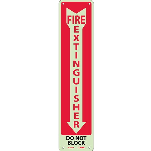 Fire Extinguisher Do Not Block Sign (GL200R)