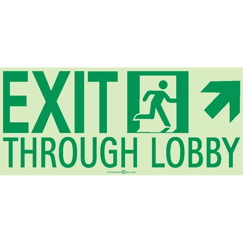Exit Through Lobby Sign (50F-4SN-UR)