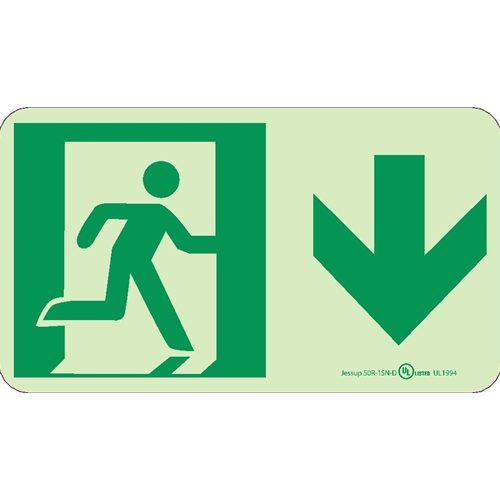 Glo Brite Down Arrow Egress Sign (50R-1SN-D)