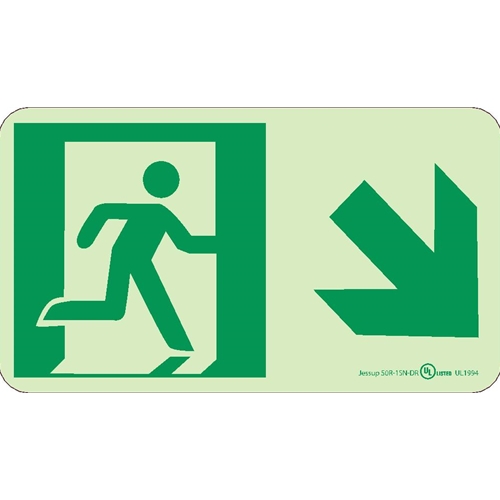 Glo Brite Down Right Arrow Egress Sign (50R-1SN-DR)