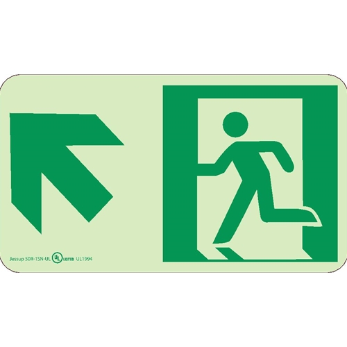 Glo Brite Up Left Arrow Egress Sign (50R-1SN-UL)