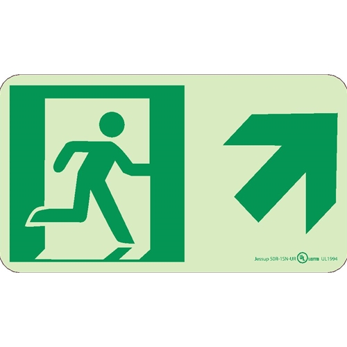 Glo Brite Up Right Arrow Egress Sign (50R-1SN-UR)
