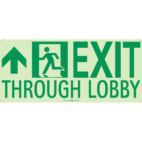 Exit Through Lobby Sign (50R-4SN-L)