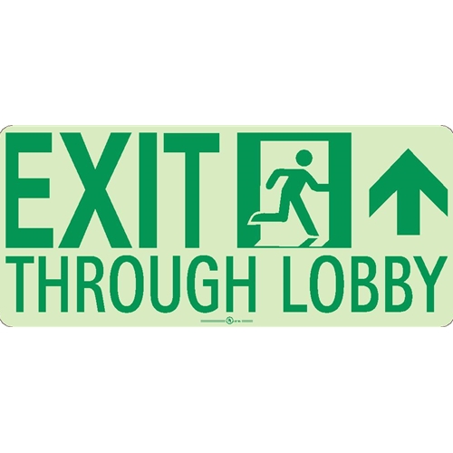 Exit Through Lobby Sign (50R-4SN-R)
