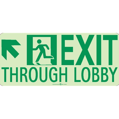 Exit Through Lobby Sign (50R-4SN-UL)