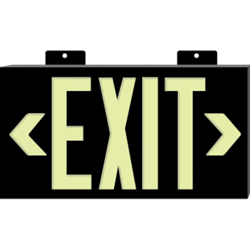 Metal Framed Black Exit Sign (7001B)