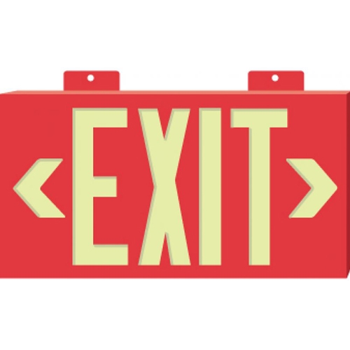 Metal Framed Red Exit Sign (7012B)