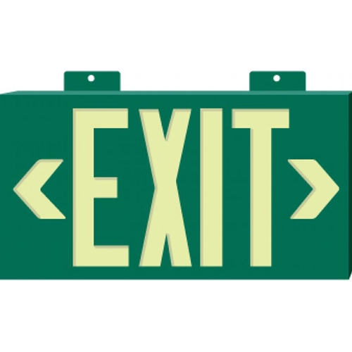 Metal Framed Green Exit Sign (7021B)