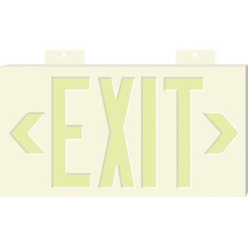 Metal Framed White Exit Sign (7031B)