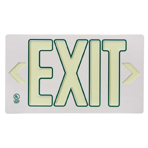 White/Green Exit Sign (7122B)