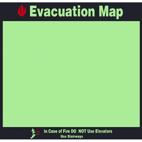 Evacuation Map In Case Of Fire Sign (EMH5)