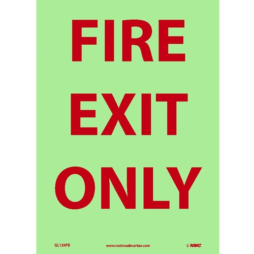 Fire Exit Only Sign (GL139PB)