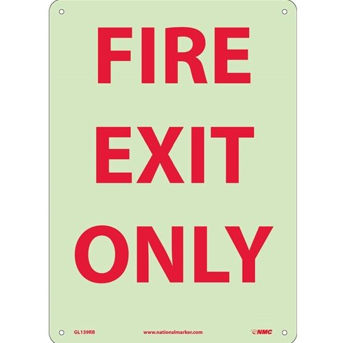 Fire Exit Only Sign (GL139RB)