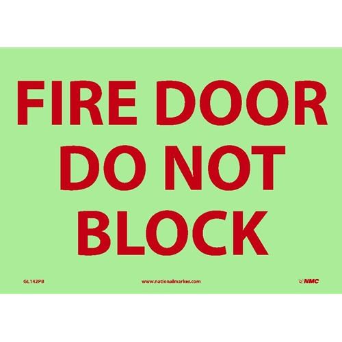 Fire Door Do Not Block Sign (GL142PB)