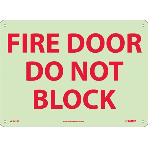 Fire Door Do Not Block Sign (GL142RB)