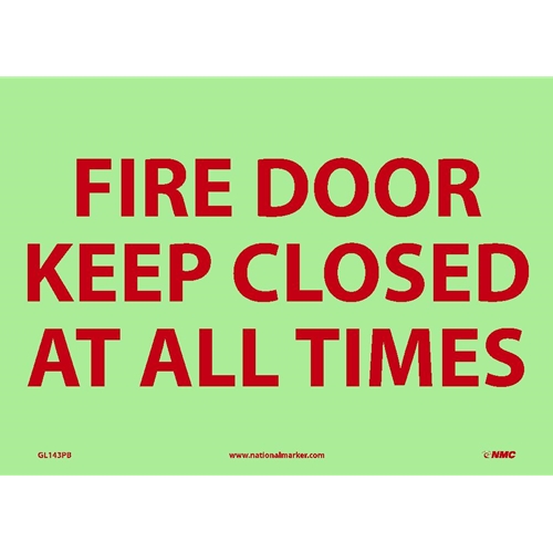 Fire Door Keep Closed At All Times Sign (GL143PB)