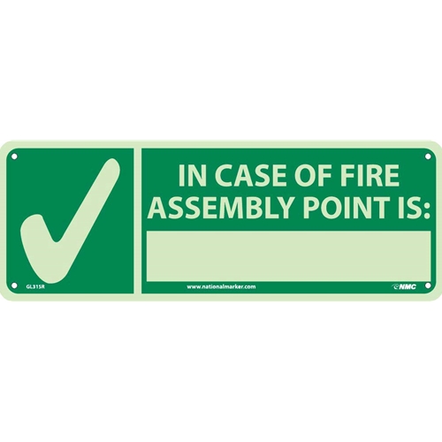 In Case Of Fire Assembly Point Is Sign (GL315R)
