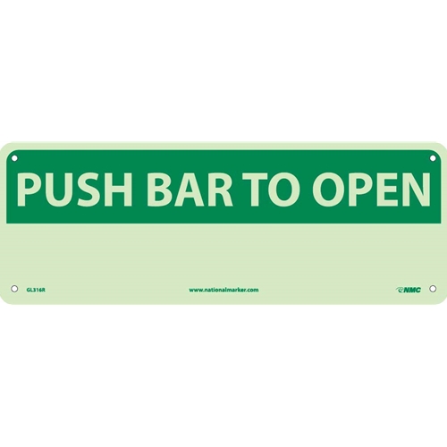 Push Bar To Open Sign (GL316R)