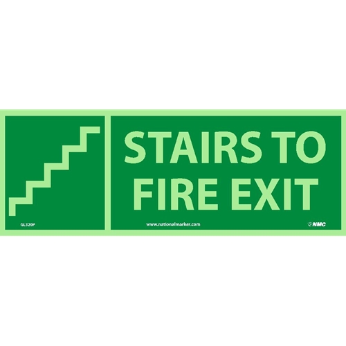 Stairs To Fire Exit Sign (GL320P)