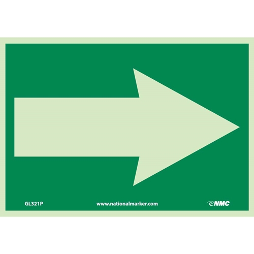 Glow Emergency Right Arrow Sign (GL321P)