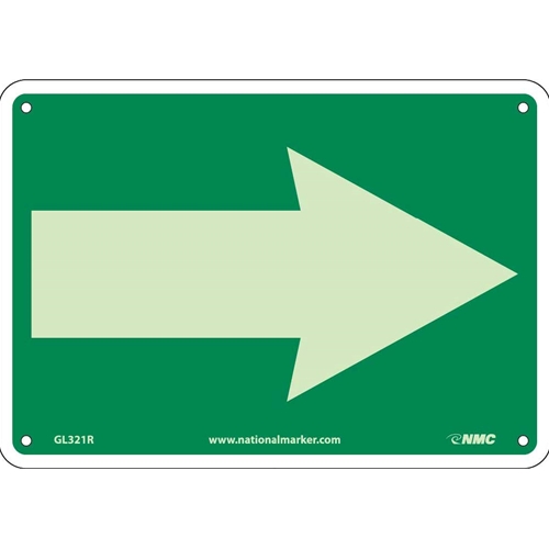 Glow Emergency Right Arrow Sign (GL321R)