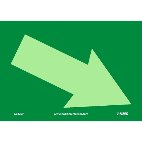 Glow Emergency Right Down Arrow Sign (GL322P)