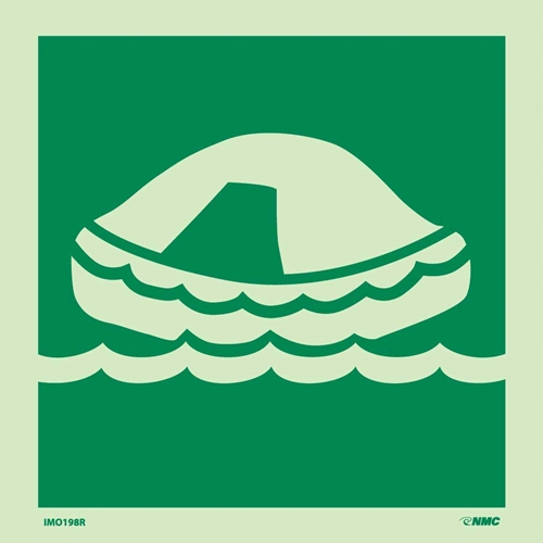 International Marine Organization Life Raft Sign (IMO198R)