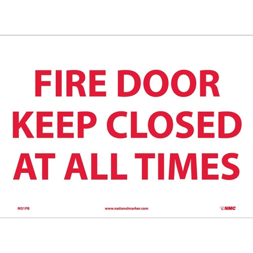 Fire Door Keep Closed At All Times Sign (M31PB)