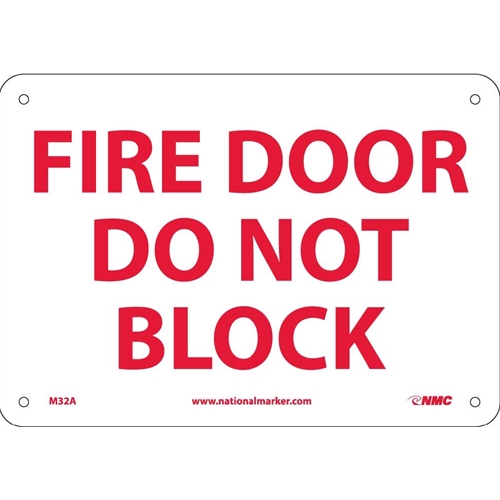 Fire Door Do Not Block Sign (M32A)