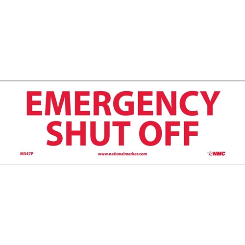 Emergency Shut Off Sign (M347P)