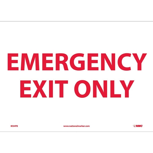 Emergency Exit Only Sign (M34PB)