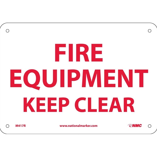 Fire Equipment Keep Clear Sign (M417R)